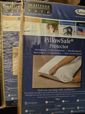 Mattress Safe Protector For Pillows Fawn Beige (Set Of 2) Waterproof, Breathable